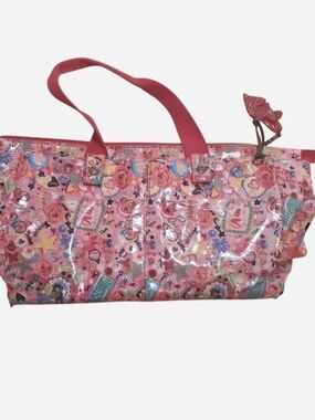 Fiorucci Pink Floral Heart Print Tote